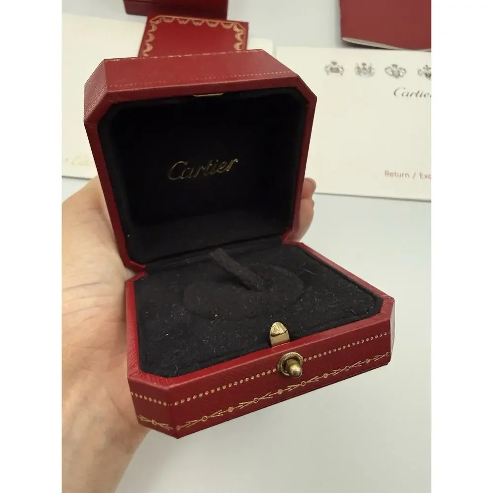 Authentic Cartier Jewelry Ring Box Set With Certificate Booklet & Papers 2016